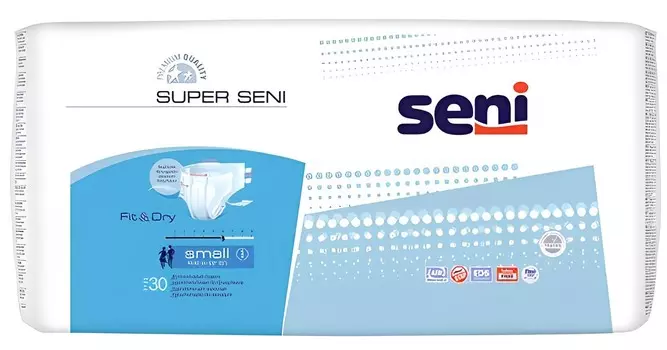 Seni Super подгузники для взрослых Small, 30 шт.