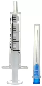 Шприц одноразовый 2-х компонентный, шприц