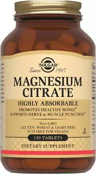 Солгар Цитрат магния, таблетки, 120 шт.