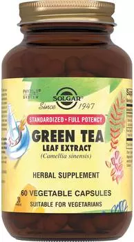Солгар Экстракт листьев зеленого чая, капсулы, 60 шт.