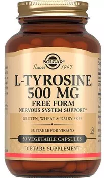 Солгар L-Тирозин, капсулы 500 мг, 50 шт.
