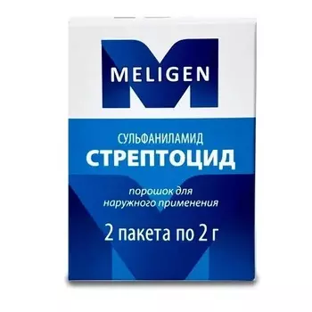 Стрептоцид, порошок для наружного применения 2 г, 2 шт.