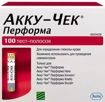 Тест-полоски Accu-Chek Performa, 100 шт.