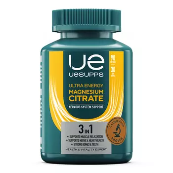 UESUPPS Ультра Энерджи Магния Цитрат, капсулы, 90 шт.