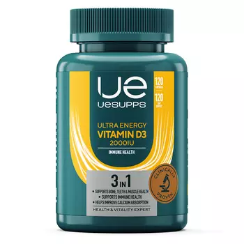 UESUPPS Ультра Энерджи Витамин D3, капсулы