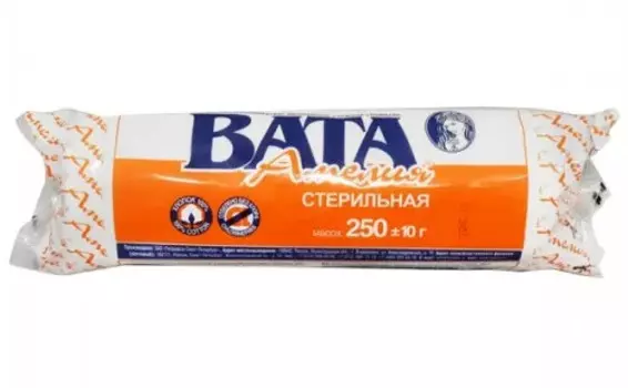 Вата хирургическая не стерильная Амелия 250 г.