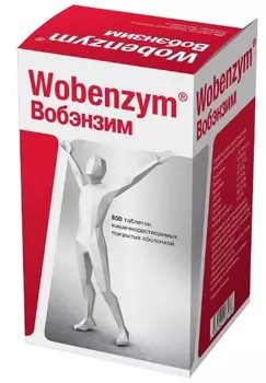 Вобэнзим, таблетки покрыт. плен. об., 800 шт.