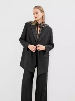 Двубортный жакет с поясом