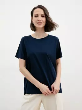 Футболка женская базового силуэта из 100% мерсеризированного хлопка