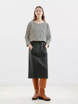 Прямая юбка из хлопкового трикотажа