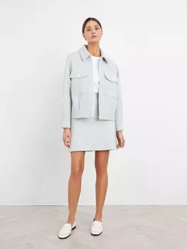 Короткая юбка-трапеция в клетку