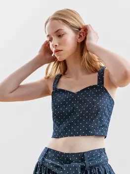 Кроп-топ джинсовый