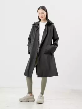 Непромокаемый черный плащ с капюшоном