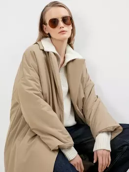 Пальто женское еврозима с мембраной и утепленной спинкой