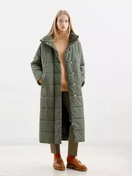 Пальто зимнее стеганое с мембраной