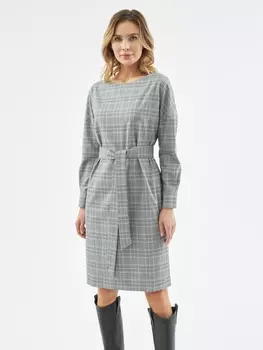 Платье в клетку из костюмной ткани