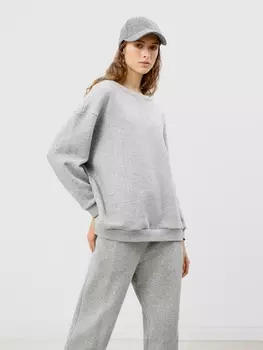 Свитшот женский серый меланж