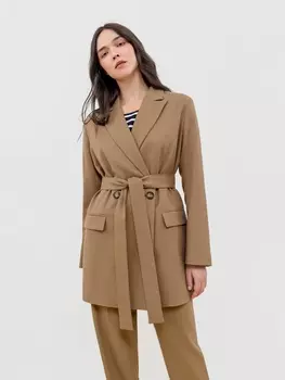 Жакет двубортный с поясом