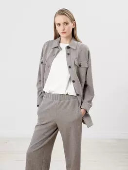 Жакет-рубашка с накладными карманами