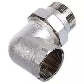 Американка 1" 1/2, г-ш, никель, угловая, РосТурПласт