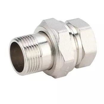 Американка прямая 3/4", никель, внешняя резьба, РМС