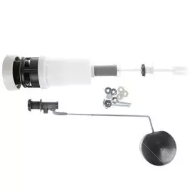 Арматура для бачка унитаза боковая, 1/2", вытяжная, белая