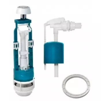 Арматура для бачка унитаза боковая, 1/2", кнопочная, хром, Инкоэр, СБкпм-БпрН-А-В Р