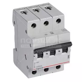 Автоматический выключатель Legrand C RX3 419706 3Р 10 А, 4.5 кА