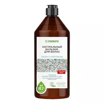 Бальзам для тонких и ослабленных волос, Synergetic, Объём и укрепление волос, 400 мл