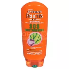 Бальзам-ополаскиватель для сухих и поврежденных волос, Garnier, Fructis SOS Восстановление, 200 мл