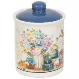 Банка для сыпучих продуктов, доломит, 0.55 л, с крышкой, Daniks, Патрицио