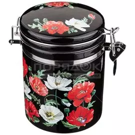 Банка для сыпучих продуктов, керамика, 0.6 л, 10х12 см, с крышкой, Lefard, Maquis, 230-382