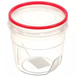 Банка для сыпучих продуктов, пластик, 0.5 л, с крышкой, Полимербыт, Премиум, С43201