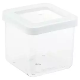 Банка для сыпучих продуктов, пластик, 0.65 л, 10х10х9.5 см, с крышкой, Idea, Степ, М 1291