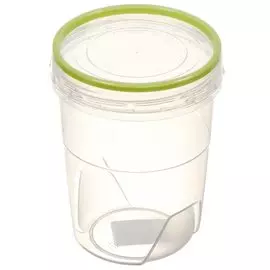 Банка для сыпучих продуктов, пластик, 0.6 л, с крышкой, Полимербыт, Премиум, С43301