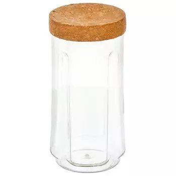 Банка для сыпучих продуктов, пластик, 1.1 л, с пробковой крышкой, Sugar&Spice, Rosemary, SE105810996