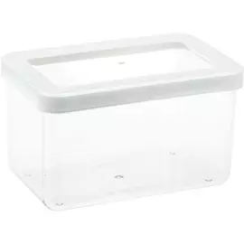 Банка для сыпучих продуктов, пластик, 1.1 л, 16х10х9.5 см, с крышкой, Idea, Степ, М 1296