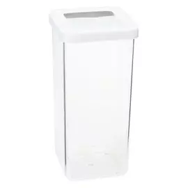 Банка для сыпучих продуктов, пластик, 1.4 л, 10х10х21 см, с крышкой, Idea, Степ, М 1293