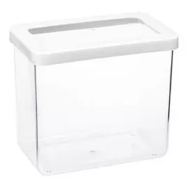 Банка для сыпучих продуктов, пластик, 1.7 л, 10х16х14 см, с крышкой, Idea, Степ, М 1297