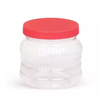 Банка для сыпучих продуктов, пластик, 1 л, с крышкой, Альтернатива, М470