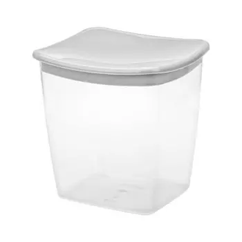 Банка для сыпучих продуктов, пластик, 1 л, 12.5х11.5х13 см, с крышкой, Idea, М1223, смоки