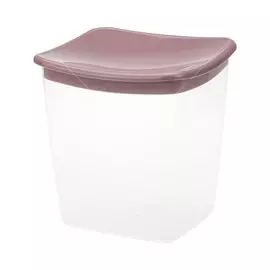 Банка для сыпучих продуктов, пластик, 1 л, 13 см, с крышкой, Idea, М1223, ягодная