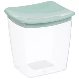 Банка для сыпучих продуктов, пластик, 1 л, 13 см, с крышкой, Idea, М1223, фисташковая