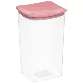 Банка для сыпучих продуктов, пластик, 1.9 л, 21 см, с крышкой, Idea, М1224, ягодная