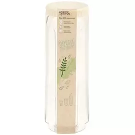 Банка для сыпучих продуктов, полипропилен, 1.6 л, 10х10х27.5 см, с крышкой, Sugar&Spice, Green Republic, SE2250GR, лен