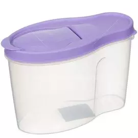 Банка для сыпучих продуктов, пластик, 1.4 л, 13.9 см, с крышкой, Martika, Альто, с282