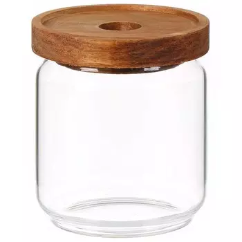 Банка для сыпучих продуктов, стекло, 0.45 л, с крышкой, Y4-6220
