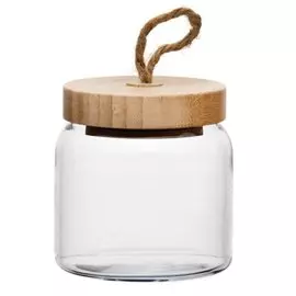 Банка для сыпучих продуктов, стекло, 0.575 л, с крышкой, Pasabahce, Woody, 43573B