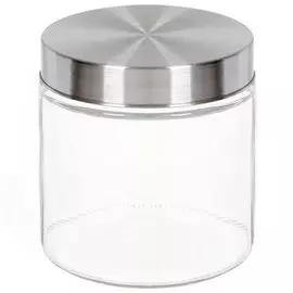 Банка для сыпучих продуктов, стекло, 0.7 л, с крышкой, Классика, Y4-3574