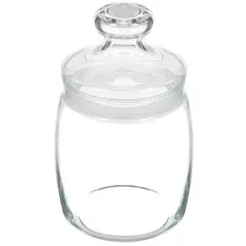 Банка для сыпучих продуктов, стекло, 0.92 л, 9.4х18.5 см, с крышкой, Pasabahce, Cesni, 97560В